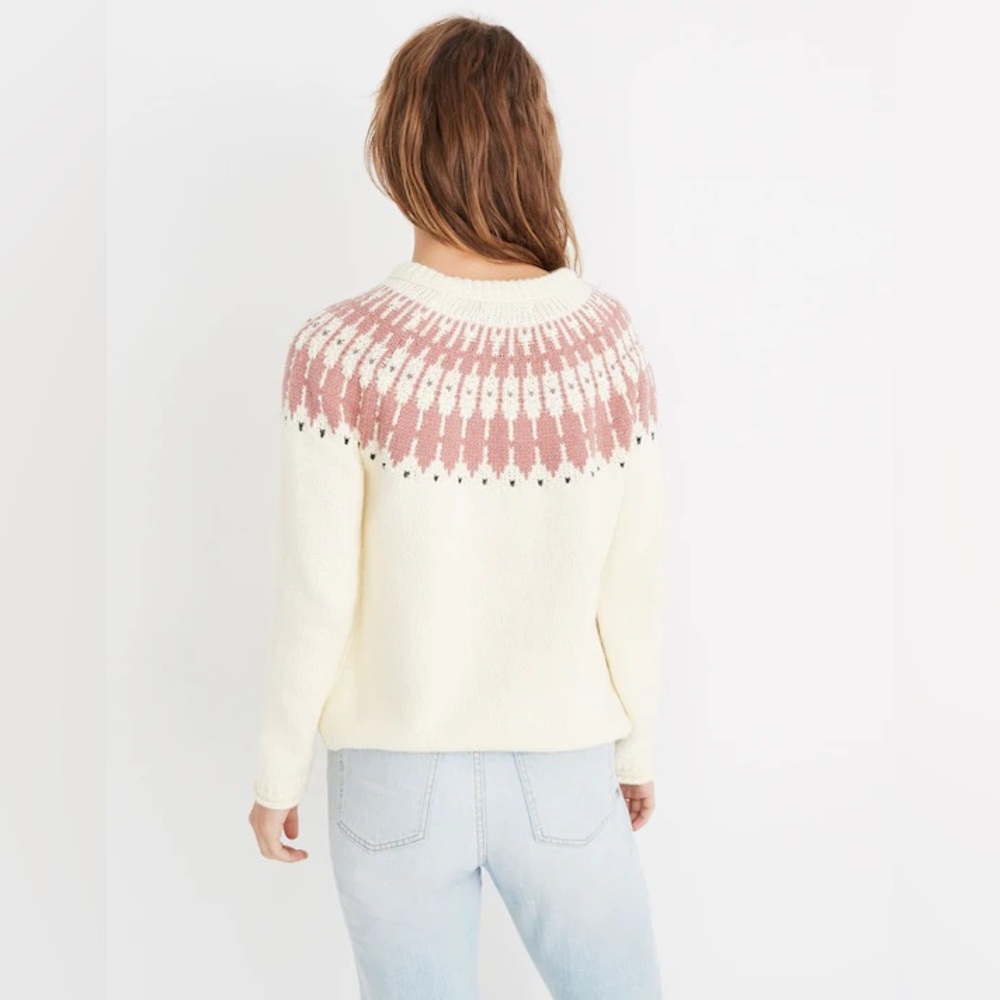 Madewell Fair Isle Keaton Pullover Sweater alpaca wool blend - Picture 3 of 11